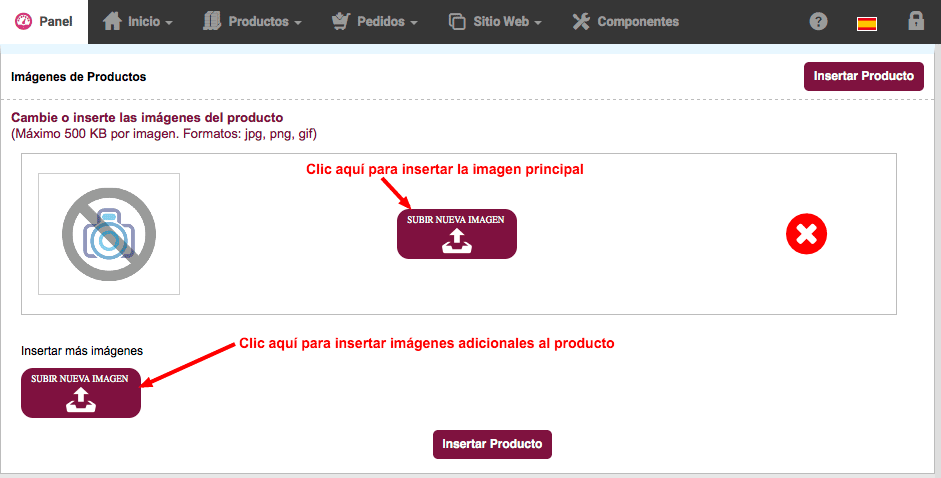 imagenes en productos