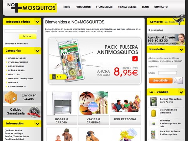 No mas mosquitos, tienda online de productos anti mosquitos