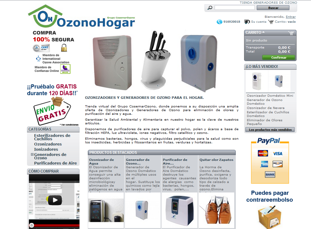 OzonoHogar, nueva tienda online de Cosemar Ozono