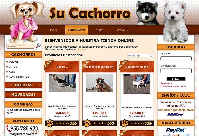 Su Cachorro, tienda especializada en la venta de animales de compañía - Blog de comercio electrónico, Ecommerce y Marketing Online | urbeCOM