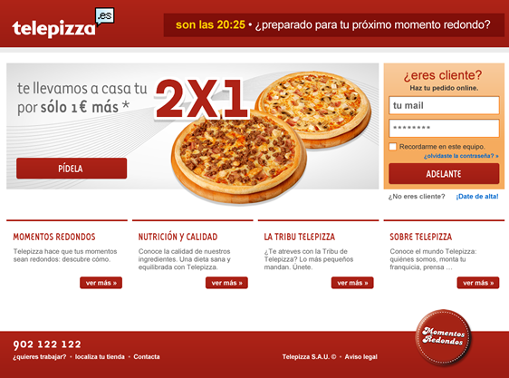 Telepizza online celebra su 5º aniversario