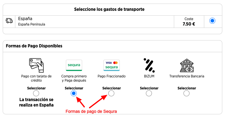 Sequra tienda online