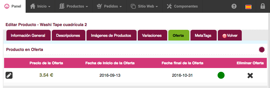 listado ofertas