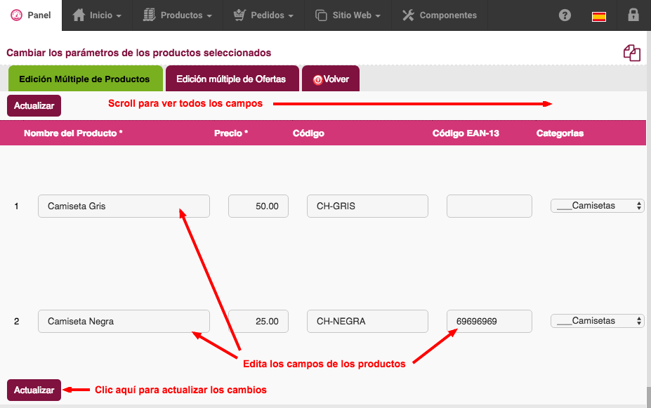 edición multiple