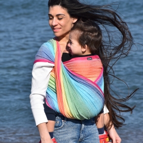 Fular portabeb Didymos Lisca White Rainbow Talla 5