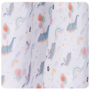 Muselina XKKO Bamb 90*100 Sky Whale