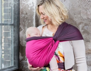 Bandolera Pure Baby Love Gris/Fucsia