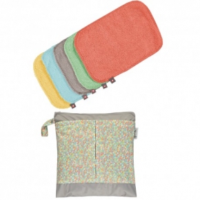Pack de 10 toallitas de bambú colores pastel con bolsa Pop-in